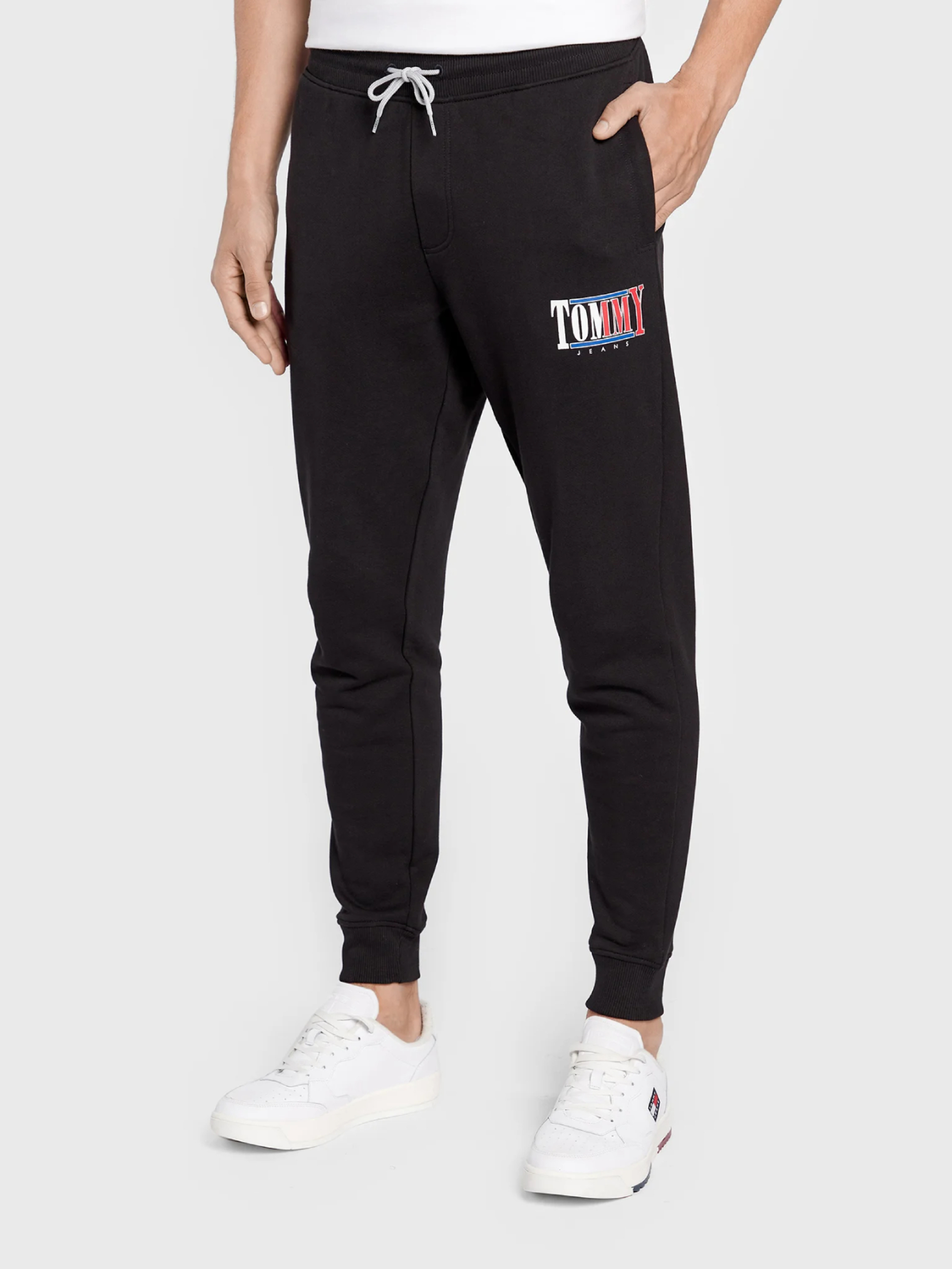 Tommy Jeans pánské černé tepláky - L (BDS)