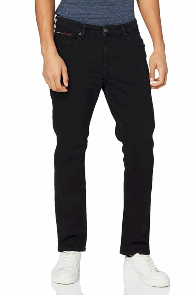 Tommy Jeans pánské černé džíny - 31/34 (1BY)