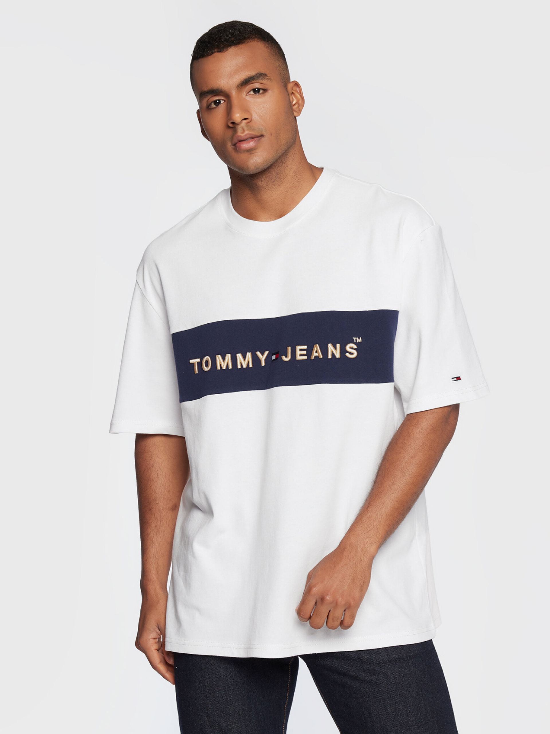 Tommy Jeans pánské bílé tričko