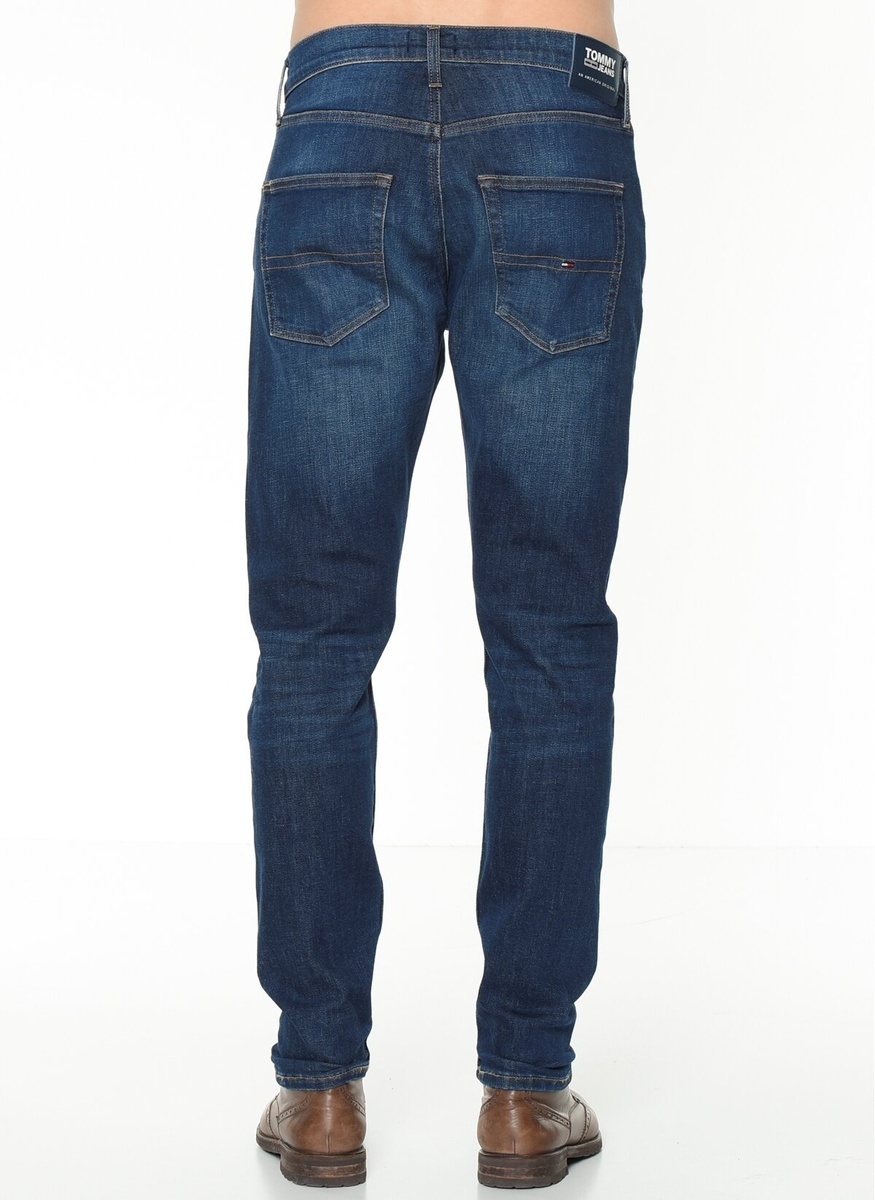 Tommy Jeans pánské tmavě modré džíny Modern - 38/34 (1A4)
