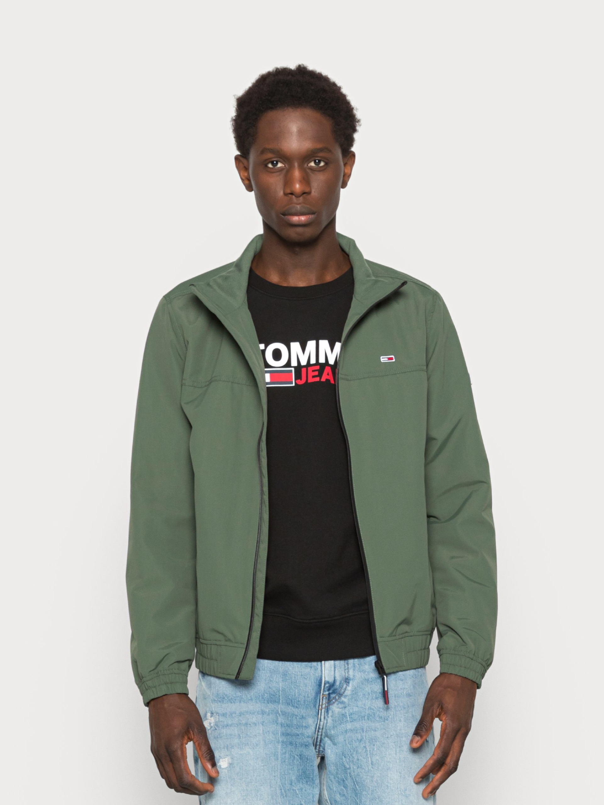 Tommy Jeans pánský tmavě zelený bomber - XL (MRY)