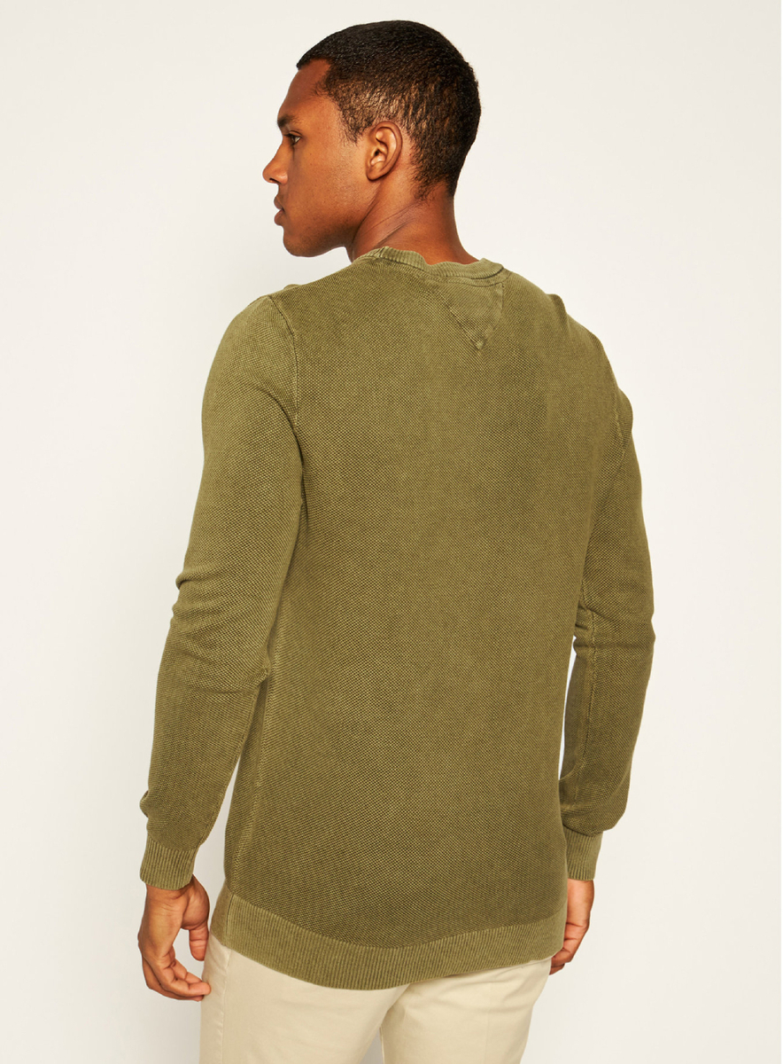 Tommy Jeans pánský khaki zelený svetr - XL (L8Q)