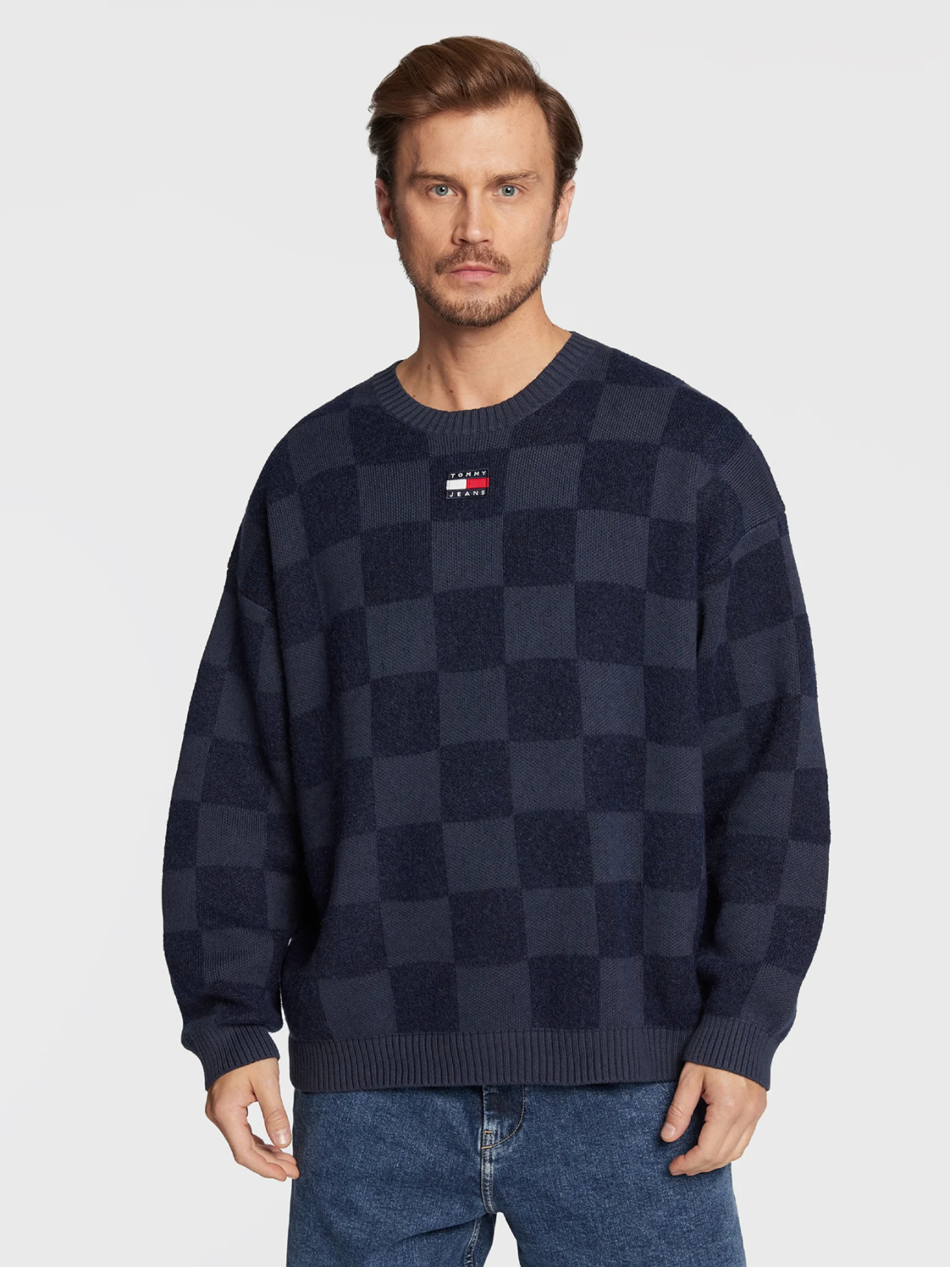 Tommy Jeans pánský tmavěmodrý svetr - L (C87)