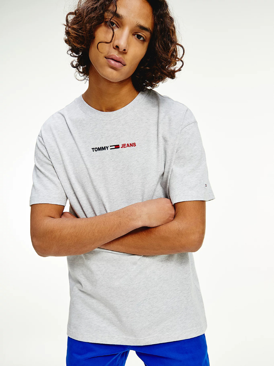 Tommy Jeans pánské šedé tričko - XL (PJ4)