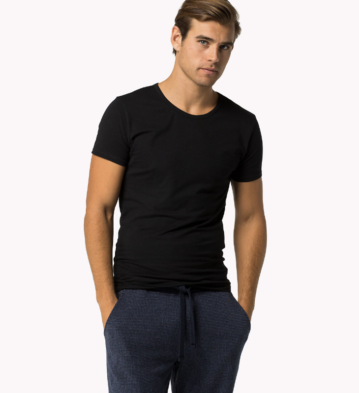 Tommy Hilfiger sada pánských černých triček - S (990)