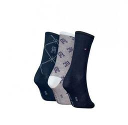 Tommy Hilfiger dámské ponožky 3 pack - 35/38 (NAV)