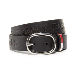 Tommy Jeans dámský černý pásek Emboss - 90 (BDS)
