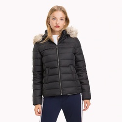 Tommy Hilfiger dámská černá péřová bunda Essential