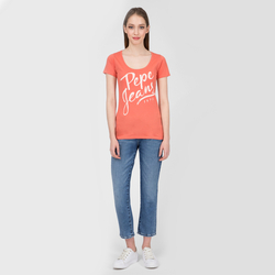 Pepe Jeans dámské oranžové tričko Andrea - S (178)