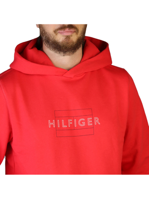 Tommy Hilfiger pánská červená mikina Linear - M (XK3)