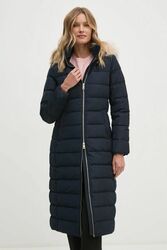 Tommy Hilfiger tmavě modrý péřový kabát - XS (DW5)