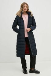 Tommy Hilfiger tmavě modrý péřový kabát - XS (DW5)