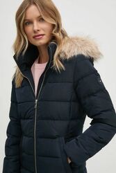 Tommy Hilfiger tmavě modrý péřový kabát - XS (DW5)
