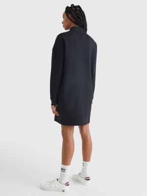 Tommy Jeans dámské černé mikinové šaty - S (BDS)
