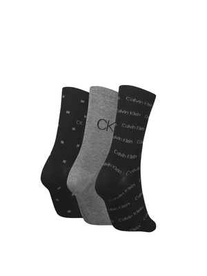 Calvin Klein dámské ponožky 3pack - ONE (001)