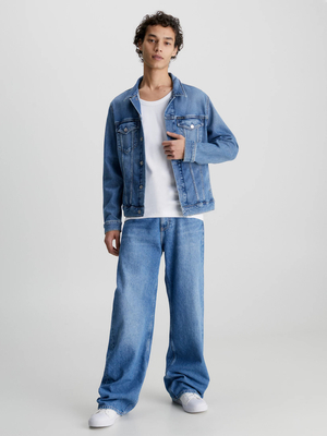 Calvin Klein pánská modrá džínová bunda - XL (1A4)