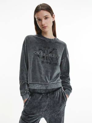Calvin Klein dámská tmavě šedá mikina - XS (BEH)