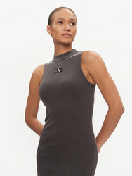 Calvin Klein dámské šedé žebrované šaty - XS (PT2)