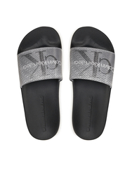 Calvin Klein dámské šedočerné pantofle  - 37 (0GN)