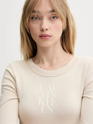 Calvin Klein dámské béžové tričko - XS (PB5)