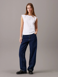 Calvin Klein dámské bílé tričko  - XS (YAF)