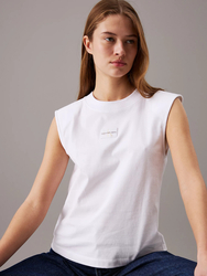 Calvin Klein dámské bílé tričko  - XS (YAF)