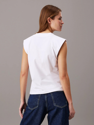 Calvin Klein dámské bílé tričko  - M (YAF)