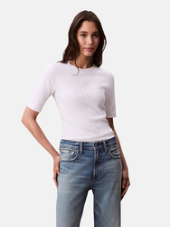 Calvin Klein dámské bílé tričko - L (YAA)