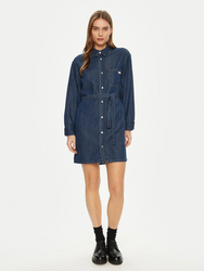 Calvin Klein dámské modré košilové šaty - XS (1BY)