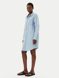 Calvin Klein dámské modré košilové šaty - XS (1AA)