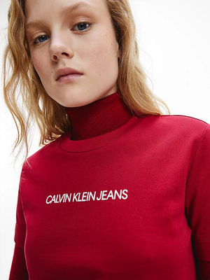 Calvin Klein dámské vínové tričko - XS (XKF)