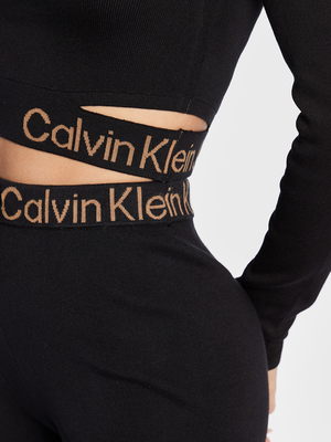 Calvin Klein dámský černý crop top svetr - M (BEH)