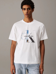 Calvin Klein pánské bílé tričko - L (YAF)