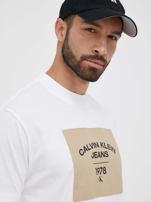 Calvin Klein pánské bílé tričko - XL (YAF)