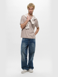 Calvin Klein pánské béžové tričko - M (PAN)