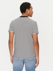 Calvin Klein pánské černobílé pruhované tričko - S (0GO)
