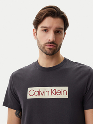 Calvin Klein pánské tmavě šedé tričko - S (BA1)