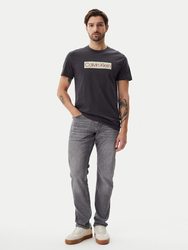 Calvin Klein pánské tmavě šedé tričko - S (BA1)