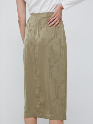 Calvin Klein dámská olivově zelená sukně - XS (0HD)