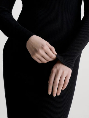 Calvin Klein dámské černé úpletové šaty - XS (BEH)