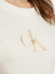 Calvin Klein dámské bílé tričko - S (YAF)