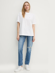 Calvin Klein dámské bílé tričko - L (YAF)