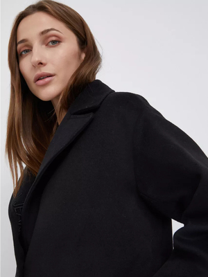 Calvin Klein dámský černý kabát - L (BEH)