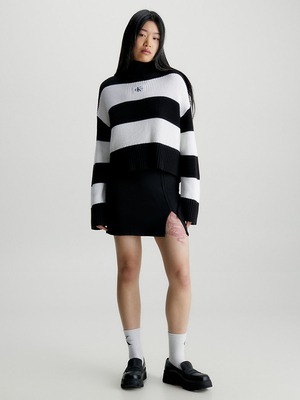 Calvin Klein dámský černobílý svetr - M (0GO)