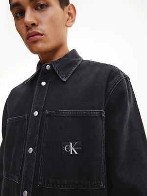 Calvin Klein pánská černá džínová košile - XL (1BY)