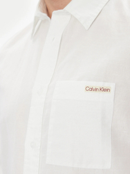 Calvin Klein pánská bílá košile - M (YAF)