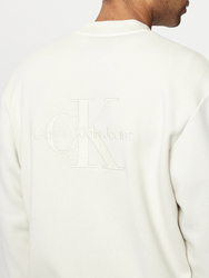 Calvin Klein pánská krémová mikina - L (YBI)