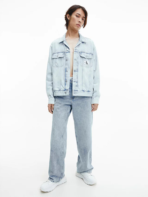 Calvin Klein pánská světle modrá džínová bunda - L (1AA)