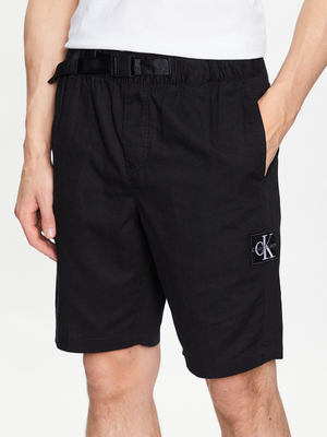 Calvin Klein pánské černé látkové šortky - S (BEH)