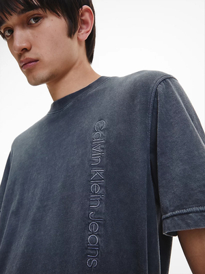 Calvin Klein pánské antracitové tričko - S (PT2)